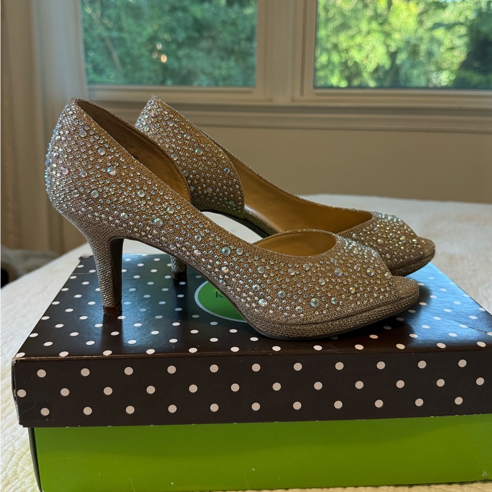 Kelly & Katie Gold Stones Darlene Heels
